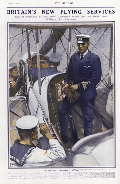 Neue Uniformen des britischen Royal Naval Air Service, 1914 von Addison Thomas Millar